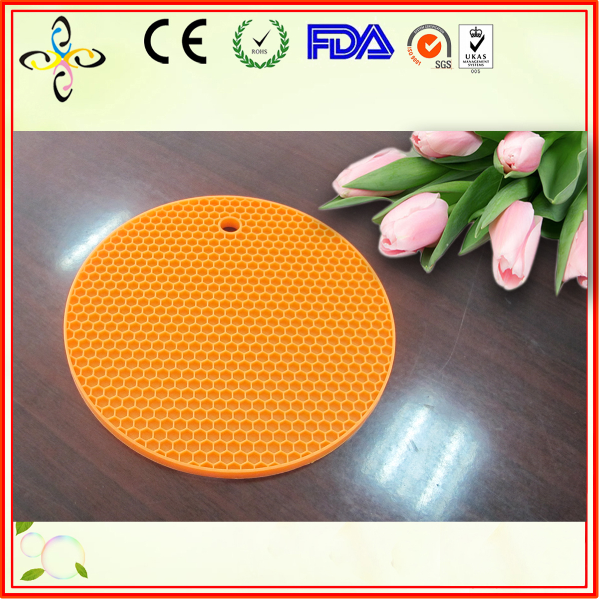 Silicone Coaster Bowl mat Round Cup Mat Anti Slip Soft silicone Tea Coaster