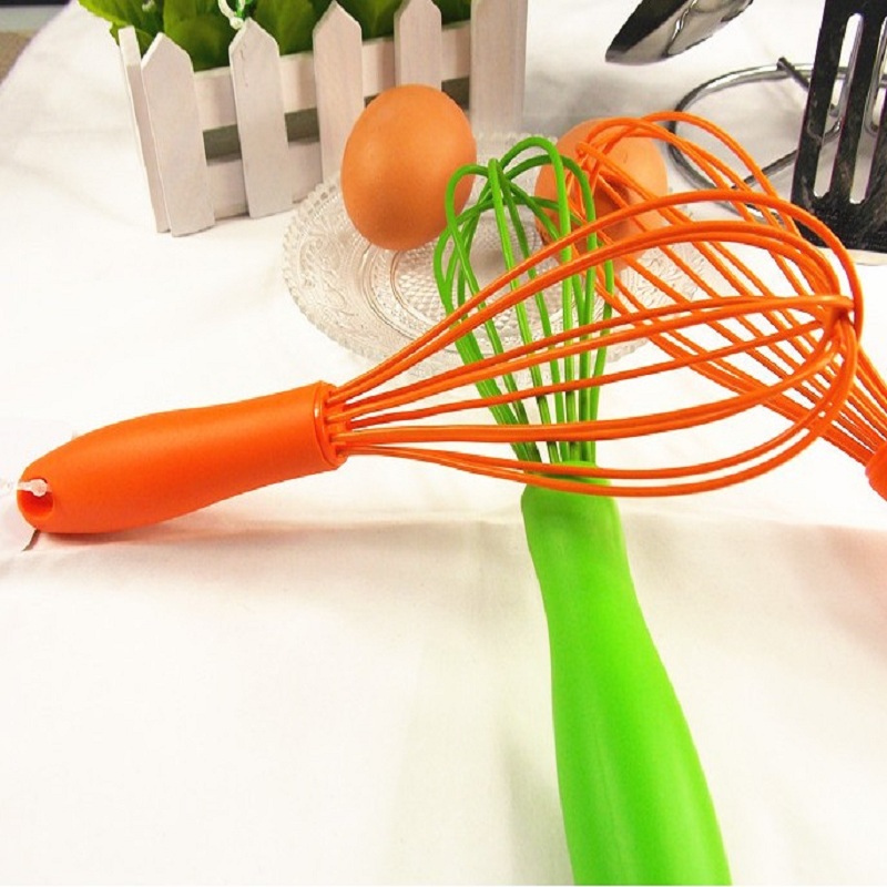 silicone egg whisk silicone rubber made egg beater High Quality Cheap Manual Egg Beater Whisk