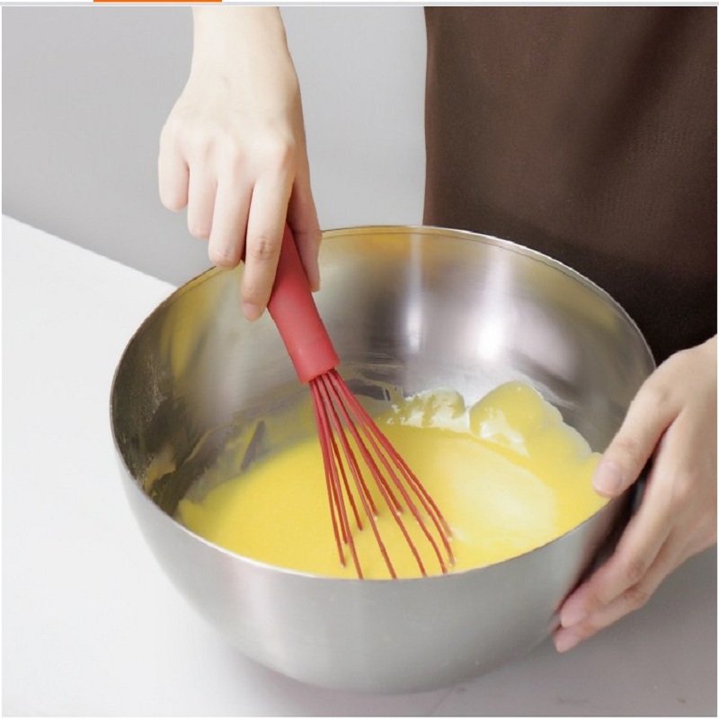 silicone egg whisk silicone rubber made egg beater High Quality Cheap Manual Egg Beater Whisk