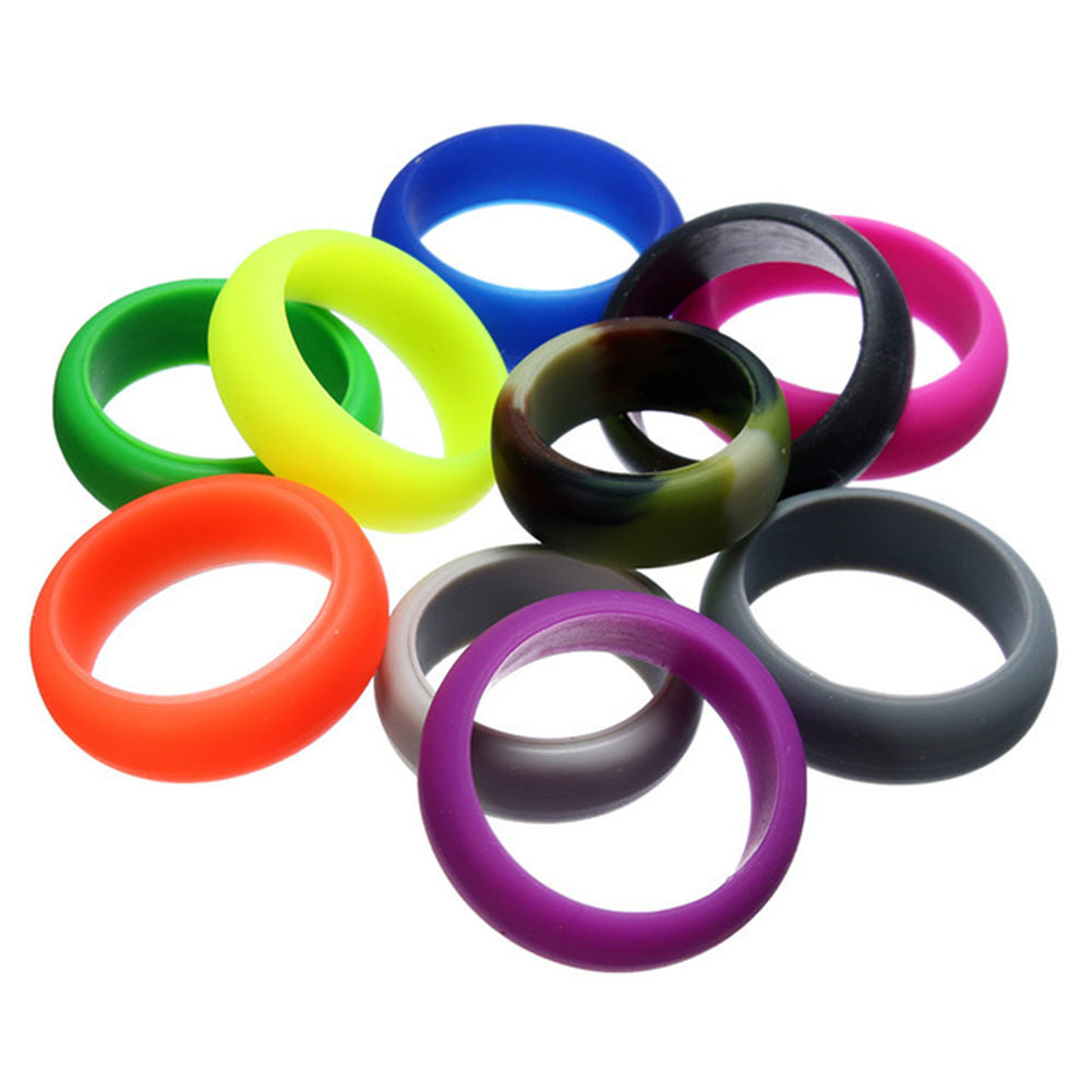 Wholesale Silicone Wedding bands Fashion Jewelry Smooth Design Outdoor sports Bands