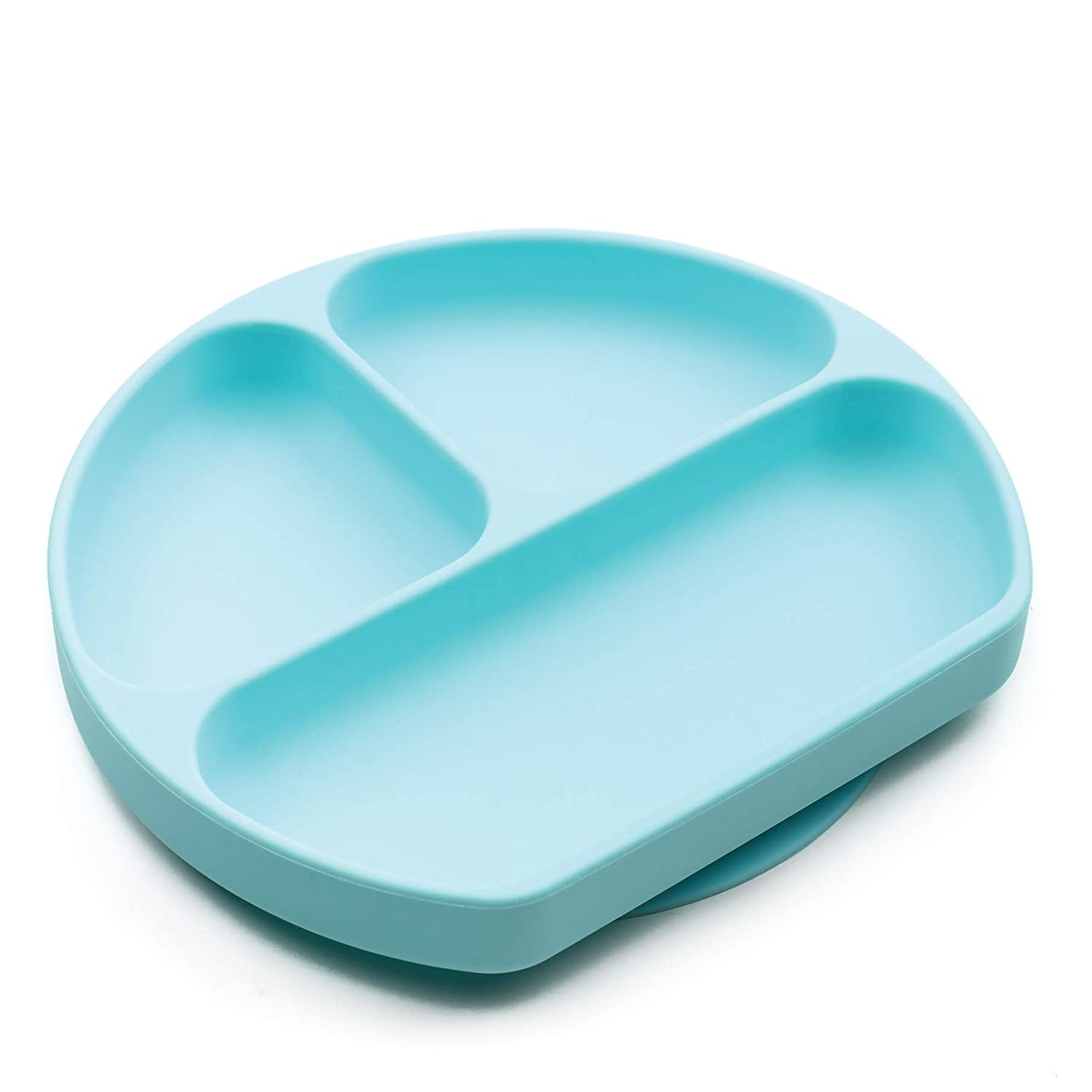 Bumkins Silicone Grip Dish Suction Plate Divided Plate Baby Toddler Plate BPA Free Microwave Dishwasher Safe