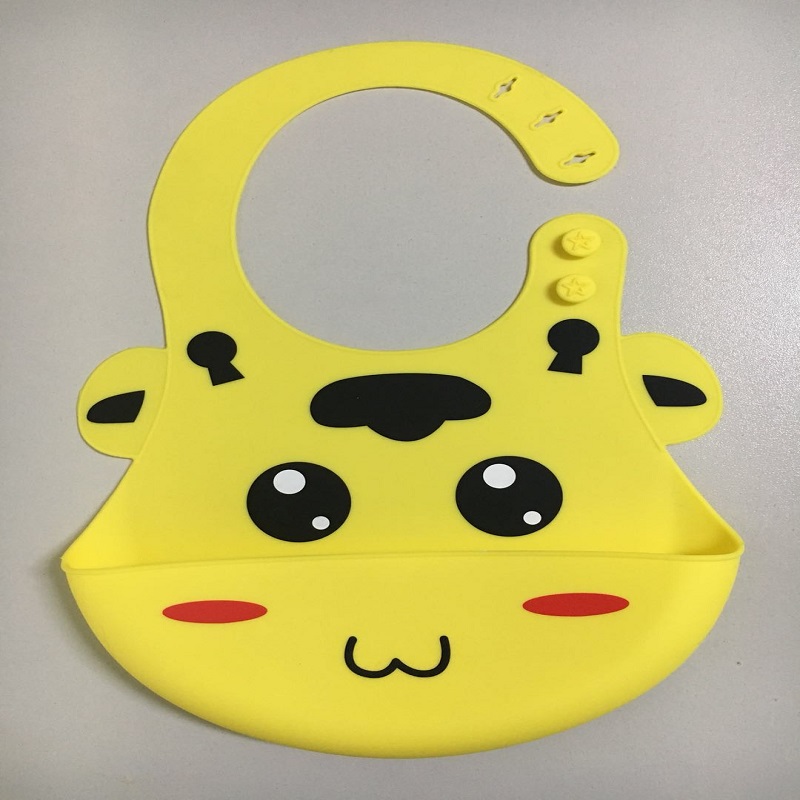 Silicone Baby Bib Good Quality Easy Cleaning Waterproof Silicone Bib for Baby Feeding 