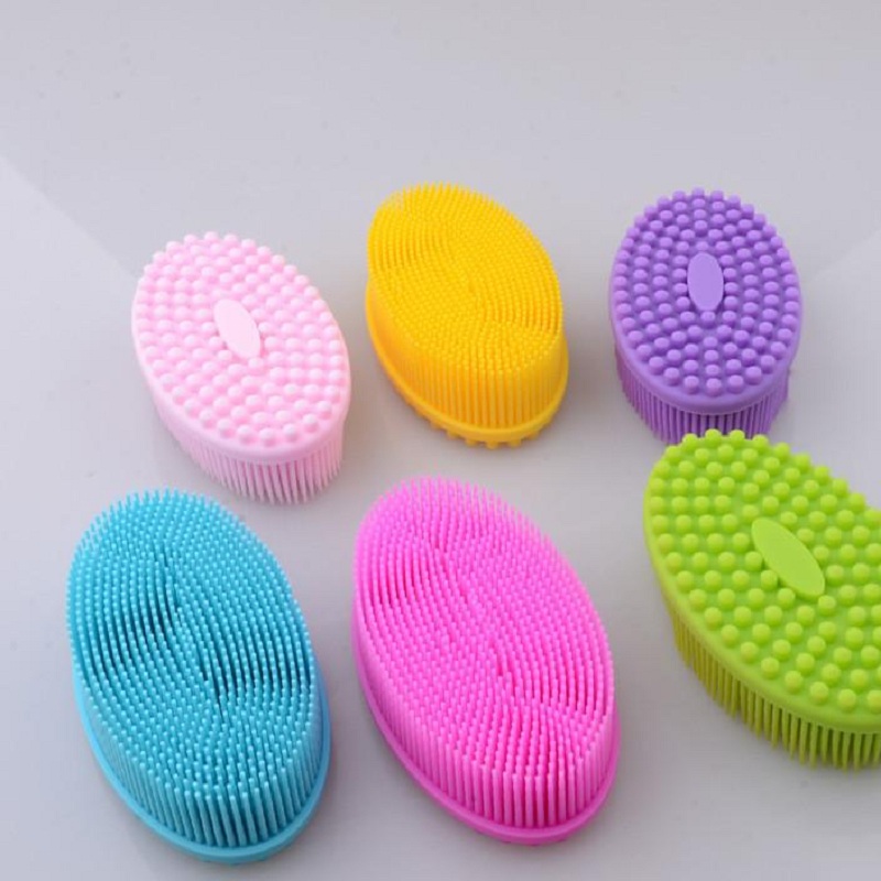 Silicone Body Scrubber for Bath Safely Guaranteed Exfoliating Colored Silicone Body Scrubber