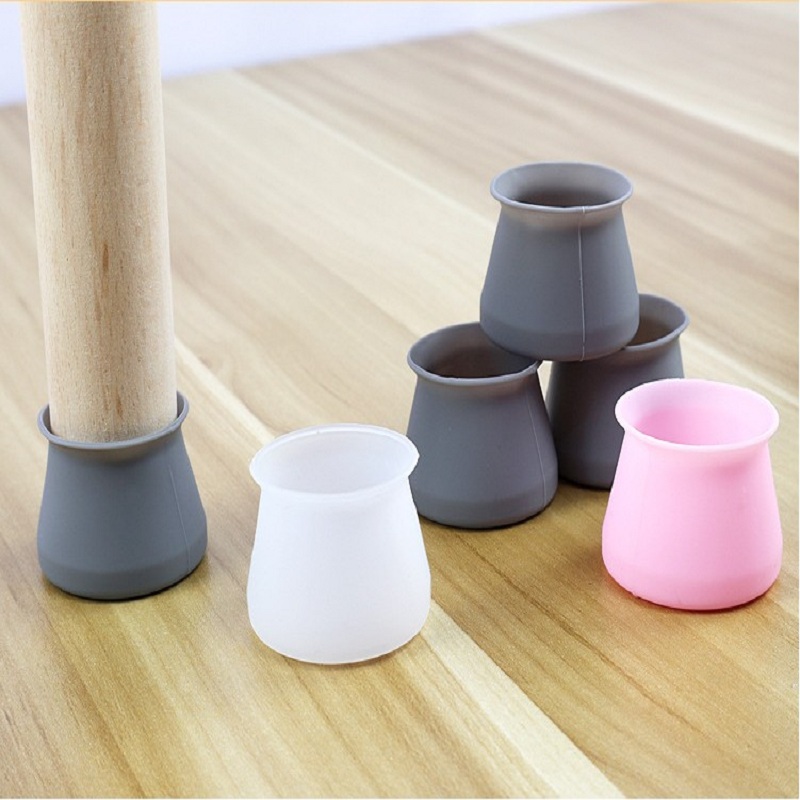 silicone chair leg covers Mute Wooden floor Anti-scratch chair leg protect cover felt silicone table chair leg caps