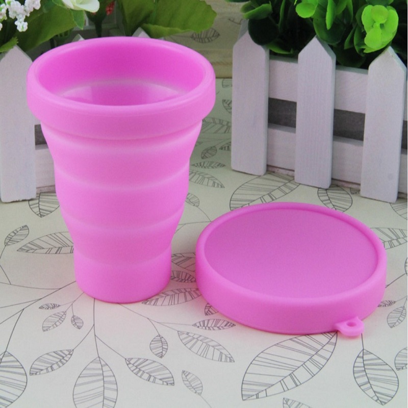 Silicone Collapsible Coffee Cup Foldable Coffee CupEco Travel Portable Foldable Cup Silicone Collapsible Coffee Cup with Lid