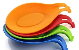 Heat Resistant Silicone Utensil Rest Extra Large Spoon Rests Plate Pot Clips Kitchen Cooking Spatula Spoon Holder