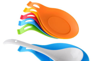 Heat Resistant Silicone Utensil Rest Extra Large Spoon Rests Plate Pot Clips Kitchen Cooking Spatula Spoon Holder