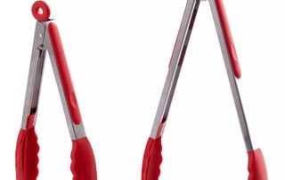 Kitchen Tongs Premium Silicone BPA Free Non-Stick Stainless Steel BBQ Cooking Grilling Locking Food Tongs