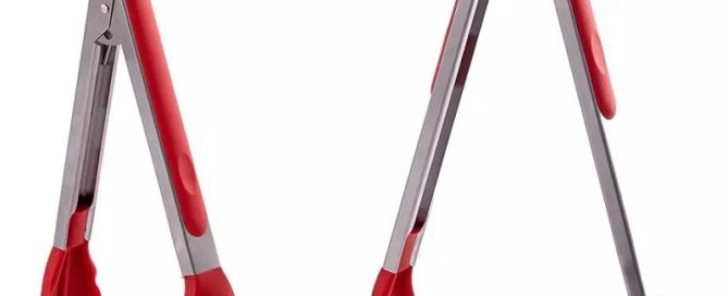 Kitchen Tongs Premium Silicone BPA Free Non-Stick Stainless Steel BBQ Cooking Grilling Locking Food Tongs