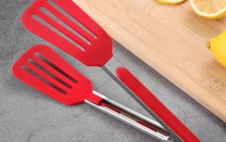 Kitchen Tongs Premium Silicone BPA Free Non-Stick Stainless Steel BBQ Cooking Grilling Locking Food Tongs