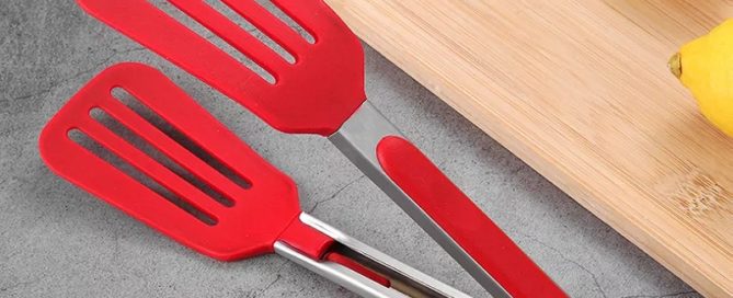 Kitchen Tongs Premium Silicone BPA Free Non-Stick Stainless Steel BBQ Cooking Grilling Locking Food Tongs