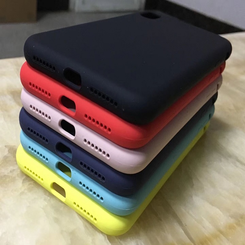 Silicone Case Liquid Silicone Cover Fiber Inside Silicon Back Cover for iPhone Case silicone xr case apple   