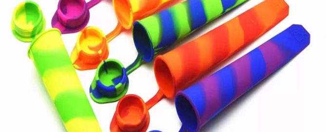 Ice Pop Mold Silicone Frozen Yogurt Tubes Reusable Silicon Molds For Ice Cream Pops with Attached Lids  