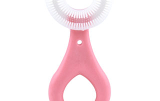 360 Manual U Shaped Toothbrush for Kids Baby Toothbrushes U Shape with Food Grade Soft Silicone Brush