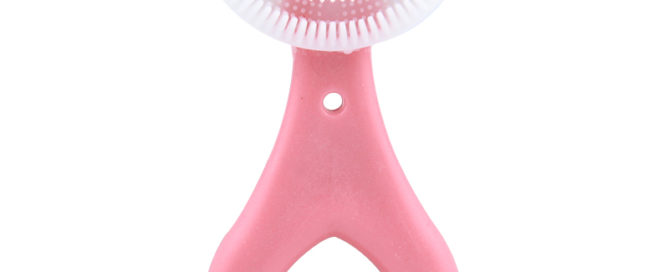 360 Manual U Shaped Toothbrush for Kids Baby Toothbrushes U Shape with Food Grade Soft Silicone Brush