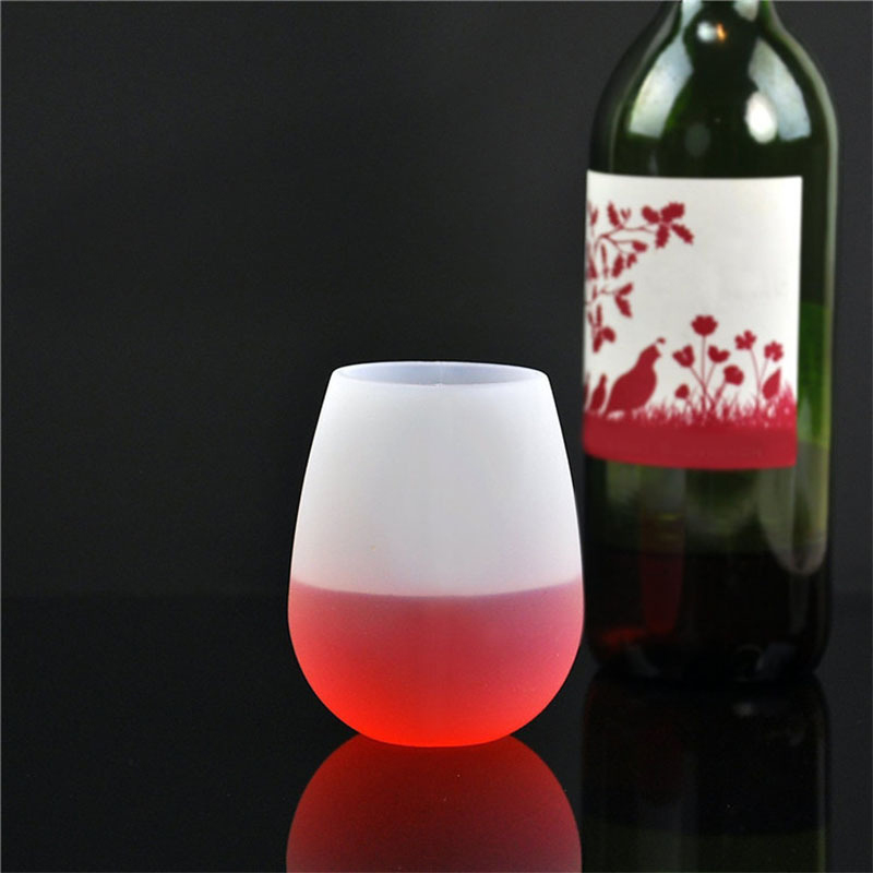 Camping Silicone Wine Glasses Unbreakable Silicone Cups Outdoor Rubber Silicone Wine Cup Glasses Cups 