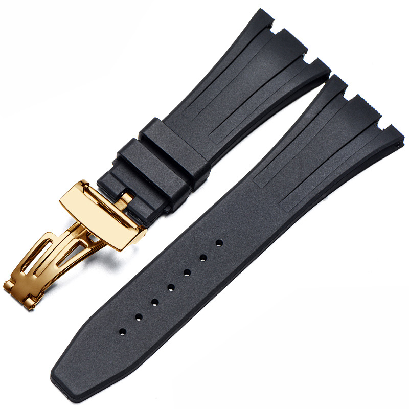 Silicone Watch Band for Sport watch Changeable Rubber Watch Strap Original Folding buckle silicone rubber watch strap for Luxury watch rolex  