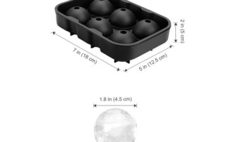 Hot Sell Silicone 6 Capacity Round Ice Ball Maker Mold For Whiskey Ice Cube Tray