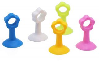 New Style Silicone Door Knob Handle Anti Collision Adhesive Pad Door Flexible Bumper Guard Guards Stopper Sucker