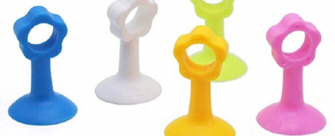 New Style Silicone Door Knob Handle Anti Collision Adhesive Pad Door Flexible Bumper Guard Guards Stopper Sucker