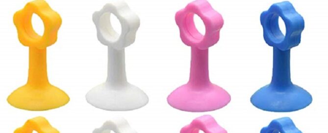 New Style Silicone Door Knob Handle Anti Collision Adhesive Pad Door Flexible Bumper Guard Guards Stopper Sucker