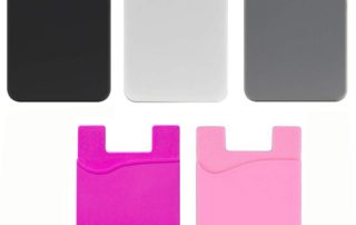 Phone Card Holder Cell Phone Wallet Adhesive Silicone Credit Cards Case w silicone case Pouch Sleeve Card Holder for Back of Phone