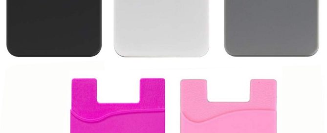 Phone Card Holder Cell Phone Wallet Adhesive Silicone Credit Cards Case w silicone case Pouch Sleeve Card Holder for Back of Phone