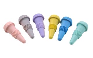 Red Wine Bottles Stoppers Sealer Replacement Taper Shaped Silicone Rubber Black Wine Bottle Stopper