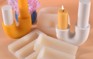U Shaped candle holder resin candle mold Candles Mould candlestick silicone u bend