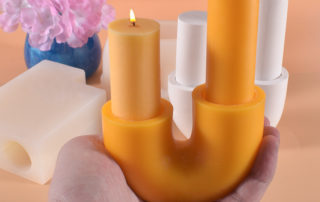 U Shaped candle holder resin candle mold Candles Mould candlestick silicone u bend