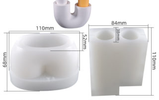 U Shaped candle holder resin candle mold Candles Mould candlestick silicone u bend