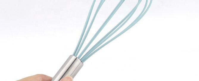 handheld silicone egg whisk stainless steel handle manual cream butter mixer kitchen tools