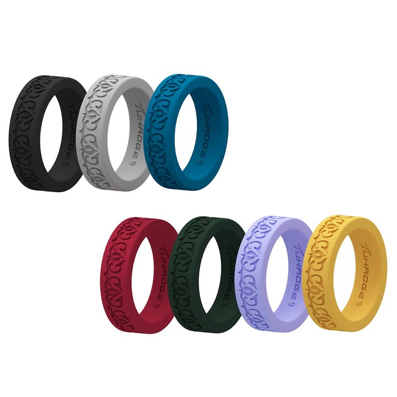 Silicone wedding bands for womenColorful durable flexible silicone wedding ring for men and women sport band   