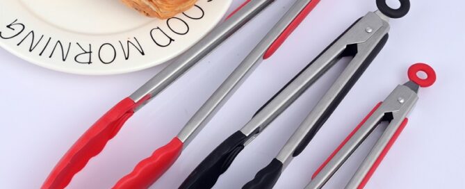 7 inch Heavy Duty Non-Stick Stainless Steel Silicone Bbq Kitchen Tong 7 silicone tongs Heat Resistant Cooking Tongs with Silicone Tip