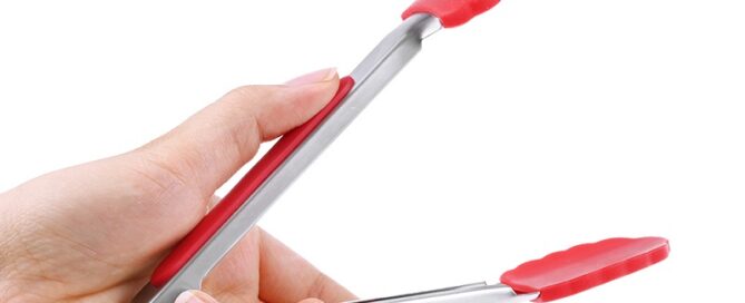 7 inch Heavy Duty Non-Stick Stainless Steel Silicone Bbq Kitchen Tong 7 silicone tongs Heat Resistant Cooking Tongs with Silicone Tip