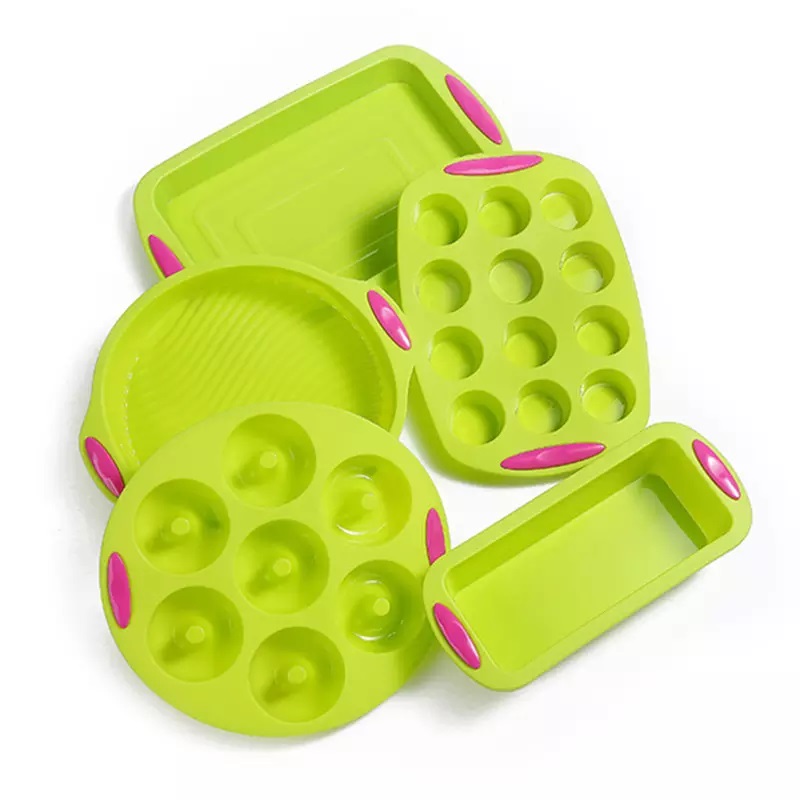 7 silicone cake pan Silicone Bakeware muffin loaf cake pans Pizza baking Silicone cooking baking molds 