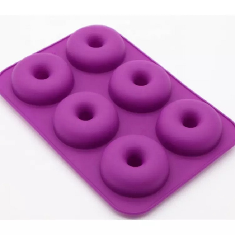 Colorful Pop 6 Cavities Funny Non Stick Pastry Chocolate Dessert Cake Mold Silicone Donut Baking Pan 6 silicone cake pan