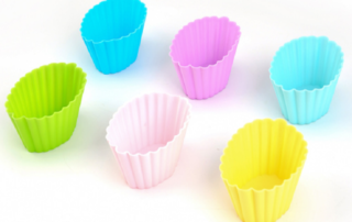 Hot sale silicone 6 Pack Food grade Muffin Cups Heat Resistant Reusable silicone baking cake molds