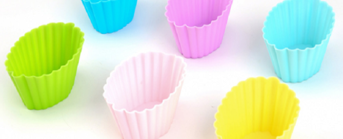 Hot sale silicone 6 Pack Food grade Muffin Cups Heat Resistant Reusable silicone baking cake molds