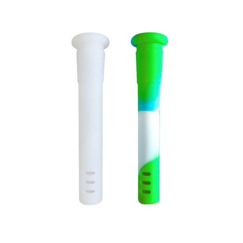 Silicone Down Stem w Bowl and Lid 6 Longer Size Silicone Hookah Small Hole Colorful Diffuser 6 silicone downstem  