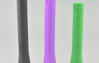 Silicone Down Stem w Bowl and Lid 6 Longer Size Silicone Hookah Small Hole Colorful Diffuser 6 silicone downstem