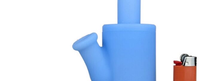 Silicone Down Stem w Bowl and Lid 6 Longer Size Silicone Hookah Small Hole Colorful Diffuser 6 silicone downstem