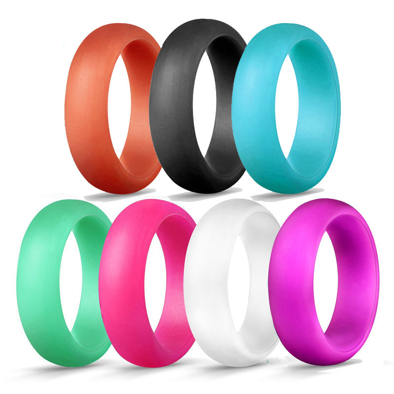 7 Colors Cute Sports Couple Silicone Wedding Ring For Men and Women 7 silicone rings 