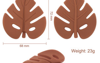 Bpa Free Carved Leaf Baby Teething Chew Toys New Food Grade Silicone Teethers