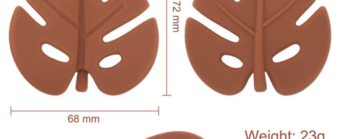 Bpa Free Carved Leaf Baby Teething Chew Toys New Food Grade Silicone Teethers