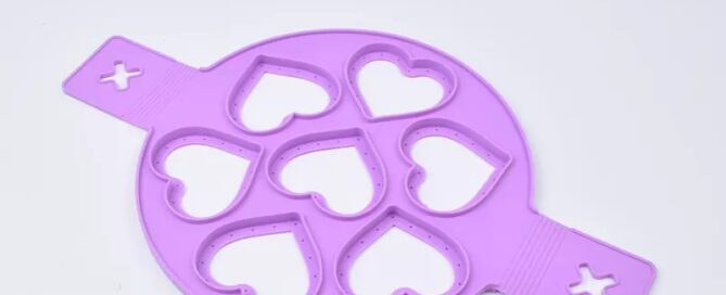Round Heart Shape Baking Mold Nonstick Egg Cook Ring Maker Reusable Silicone 6 egg ring tray