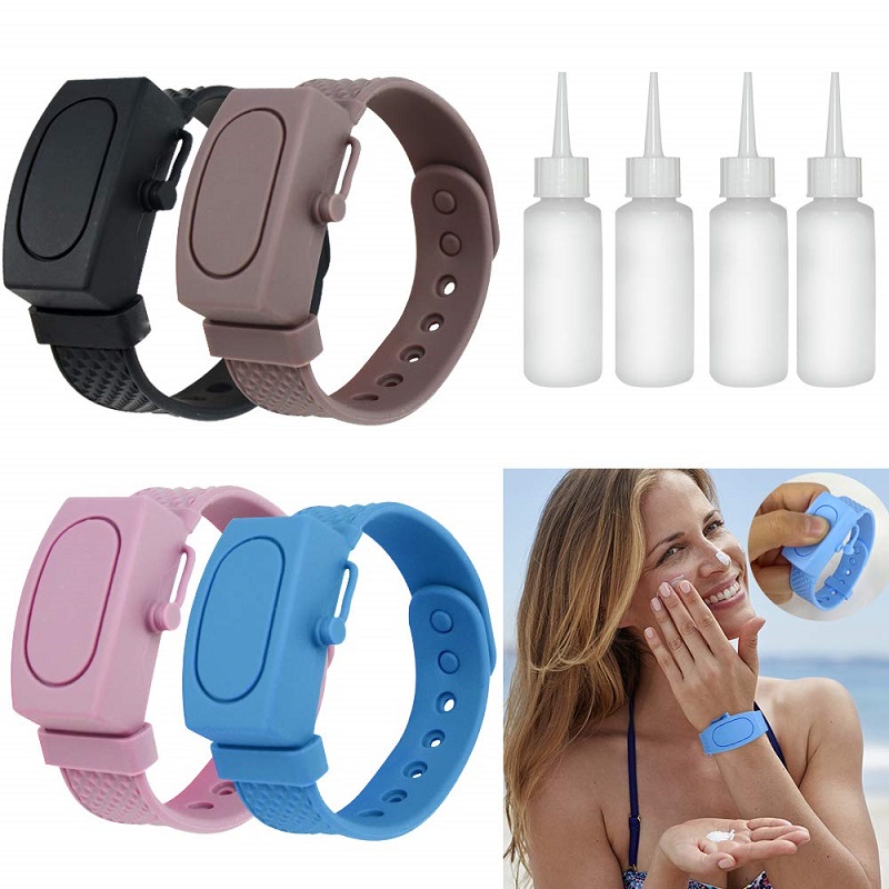 Watch Shape Hand Wash Split WristBand Dispenser Silicone Hand Sanitizer Wristband 9 silicone wristbands