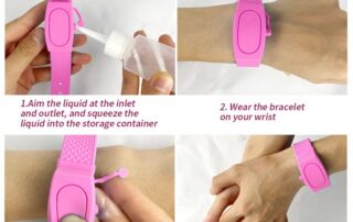 Watch Shape Hand Wash Split WristBand Dispenser Silicone Hand Sanitizer Wristband 9 silicone wristbands