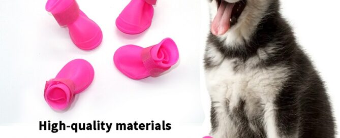 Waterproof Silicone Boots Cute Dog Waterproof Boots Dog Shoes for Dogs and Cats Outdoor Pet 5 silicone boot
