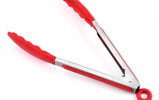 9" Silicone Stainless Steel Food Tong BBQ Grilling Tong Serving Tong Kitchen Barbecue Tool